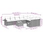 vidaXL Set de sofás de jardín 10 pzas cojines ratán sintético negro vidaXL Set de sofás de jardín 10 pzas cojines ratán sintético negro