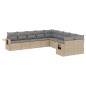 vidaXL Juego de sofás jardín con cojines beige 10 pzas ratán sintético vidaXL Juego de sofás jardín con cojines beige 10 pzas ratán sintético
