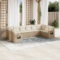 vidaXL Juego de sofás jardín con cojines beige 10 pzas ratán sintético vidaXL Juego de sofás jardín con cojines beige 10 pzas ratán sintético