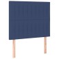 vidaXL Cama box spring con colchón tela azul 90x200 cm