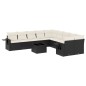 vidaXL Set de sofás de jardín 11 pzas y cojines ratán sintético negro vidaXL Set de sofás de jardín 11 pzas y cojines ratán sintético negro