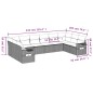 vidaXL Set de sofás de jardín 10 pzas cojines ratán sintético negro vidaXL Set de sofás de jardín 10 pzas cojines ratán sintético negro