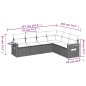 vidaXL Set de sofás de jardín 6 piezas y cojines ratán sintético negro vidaXL Set de sofás de jardín 6 piezas y cojines ratán sintético negro