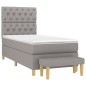 vidaXL Cama box spring con colchón tela gris claro 80x200 cm vidaXL Cama box spring con colchón tela gris claro 80x200 cm