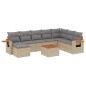 vidaXL Set de sofás de jardín 9 pzas con cojines ratán sintético beige