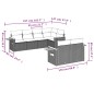 vidaXL Set sofás de jardín 7 piezas y cojines ratán sintético beige vidaXL Set sofás de jardín 7 piezas y cojines ratán sintético beige