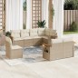 vidaXL Juego de sofás de jardín con cojines beige 8 pzas ratán PE vidaXL Juego de sofás de jardín con cojines beige 8 pzas ratán PE