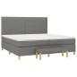 vidaXL Cama box spring con colchón tela gris oscuro 200x200 cm vidaXL Cama box spring con colchón tela gris oscuro 200x200 cm