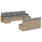 vidaXL Juego de sofás jardín con cojines beige 10 pzas ratán sintético vidaXL Juego de sofás jardín con cojines beige 10 pzas ratán sintético