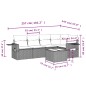 vidaXL Set de muebles de jardín 6 pzas y cojines ratán sintético gris