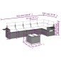 vidaXL Set de comedor de jardín 7 pzas y cojines ratán sintético negro vidaXL Set de comedor de jardín 7 pzas y cojines ratán sintético negro
