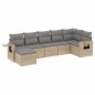 vidaXL Set sofás de jardín 7 piezas y cojines ratán sintético beige vidaXL Set sofás de jardín 7 piezas y cojines ratán sintético beige
