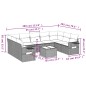 vidaXL Set de sofás de jardín 10 pzas con cojines ratán sintético gris vidaXL Set de sofás de jardín 10 pzas con cojines ratán sintético gris