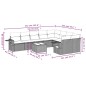 vidaXL Set de sofás de jardín 10 pzas con cojines ratán sintético gris vidaXL Set de sofás de jardín 10 pzas con cojines ratán sintético gris