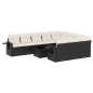 vidaXL Set de sofás de jardín 11 pzas y cojines ratán sintético negro vidaXL Set de sofás de jardín 11 pzas y cojines ratán sintético negro