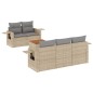 vidaXL Juego de sofás jardín con cojines 6 pzas ratán sintético beige vidaXL Juego de sofás jardín con cojines 6 pzas ratán sintético beige