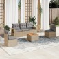 vidaXL Juego de sofás jardín con cojines 6 pzas ratán sintético beige vidaXL Juego de sofás jardín con cojines 6 pzas ratán sintético beige