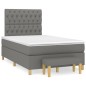 vidaXL Cama box spring con colchón tela gris oscuro 120x200 cm vidaXL Cama box spring con colchón tela gris oscuro 120x200 cm