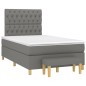 vidaXL Cama box spring con colchón tela gris oscuro 120x200 cm vidaXL Cama box spring con colchón tela gris oscuro 120x200 cm