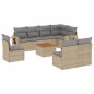 vidaXL Set de sofás de jardín 9 pzas con cojines ratán sintético beige vidaXL Set de sofás de jardín 9 pzas con cojines ratán sintético beige