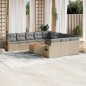 vidaXL Set de sofás de jardín 12 pzas y cojines ratán sintético marrón vidaXL Set de sofás de jardín 12 pzas y cojines ratán sintético marrón