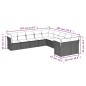 vidaXL Set de sofás de jardín 10 pzas y cojines ratán sintético marrón vidaXL Set de sofás de jardín 10 pzas y cojines ratán sintético marrón