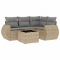 vidaXL Juego de sofás jardín con cojines 5 pzas ratán sintético beige vidaXL Juego de sofás jardín con cojines 5 pzas ratán sintético beige