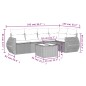 vidaXL Set de muebles de jardín 6 pzas y cojines ratán sintético gris