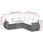 vidaXL Set de muebles de jardín 5 pzas y cojines ratán sintético negro vidaXL Set de muebles de jardín 5 pzas y cojines ratán sintético negro