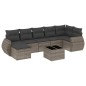 vidaXL Set de sofás de jardín 8 pzas y cojines ratán sintético gris vidaXL Set de sofás de jardín 8 pzas y cojines ratán sintético gris