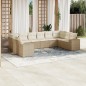 vidaXL Juego de sofás jardín con cojines beige 10 pzas ratán sintético vidaXL Juego de sofás jardín con cojines beige 10 pzas ratán sintético