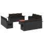 vidaXL Set de sofás de jardín y cojines 13 pzas ratán sintético negro vidaXL Set de sofás de jardín y cojines 13 pzas ratán sintético negro