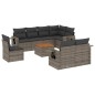 vidaXL Set de muebles de jardín 9 pzas y cojines ratán sintético gris vidaXL Set de muebles de jardín 9 pzas y cojines ratán sintético gris
