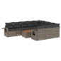 vidaXL Set de sofás de jardín 11 pzas y cojines ratán sintético negro vidaXL Set de sofás de jardín 11 pzas y cojines ratán sintético negro