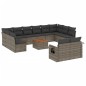 vidaXL Set sofás de jardín con cojines 13 piezas ratán sintético gris vidaXL Set sofás de jardín con cojines 13 piezas ratán sintético gris