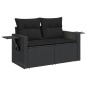 vidaXL Set de sofás de jardín 12 piezas cojines ratán sintético negro vidaXL Set de sofás de jardín 12 piezas cojines ratán sintético negro