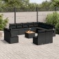 vidaXL Set de sofás de jardín y cojines 13 pzas ratán sintético negro vidaXL Set de sofás de jardín y cojines 13 pzas ratán sintético negro
