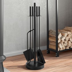 vidaXL Set de herramientas para chimenea 5 piezas acero 18x66 cm