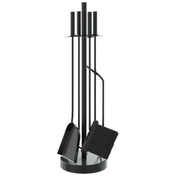 vidaXL Set de herramientas para chimenea 5 piezas acero 18x66 cm