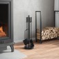 vidaXL Set de herramientas para chimenea 5 piezas acero 18x66 cm vidaXL Set de herramientas para chimenea 5 piezas acero 18x66 cm