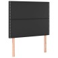 vidaXL Cama box spring con colchón cuero sintético negro 90x190 cm