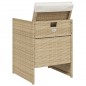 vidaXL Set comedor de jardín 5 pzas con cojines ratán sintético beige vidaXL Set comedor de jardín 5 pzas con cojines ratán sintético beige