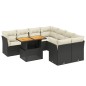 vidaXL Set de sofás de jardín 8 piezas y cojines ratán sintético negro vidaXL Set de sofás de jardín 8 piezas y cojines ratán sintético negro