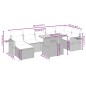 vidaXL Set de sofás de jardín 8 piezas y cojines ratán sintético negro vidaXL Set de sofás de jardín 8 piezas y cojines ratán sintético negro