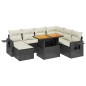 vidaXL Set de sofás de jardín 8 piezas y cojines ratán sintético negro vidaXL Set de sofás de jardín 8 piezas y cojines ratán sintético negro