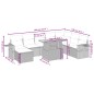 vidaXL Set de sofás de jardín 8 piezas y cojines ratán sintético negro vidaXL Set de sofás de jardín 8 piezas y cojines ratán sintético negro