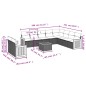 vidaXL Set de sofás de jardín 11 pzas y cojines ratán sintético gris vidaXL Set de sofás de jardín 11 pzas y cojines ratán sintético gris