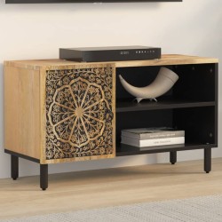vidaXL Mueble de TV madera maciza de mango 80x31x46 cm