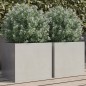 vidaXL Jardineras 2 unidades acero inoxidable plateado 32x30x29 cm vidaXL Jardineras 2 unidades acero inoxidable plateado 32x30x29 cm