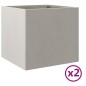 vidaXL Jardineras 2 unidades acero inoxidable plateado 32x30x29 cm vidaXL Jardineras 2 unidades acero inoxidable plateado 32x30x29 cm